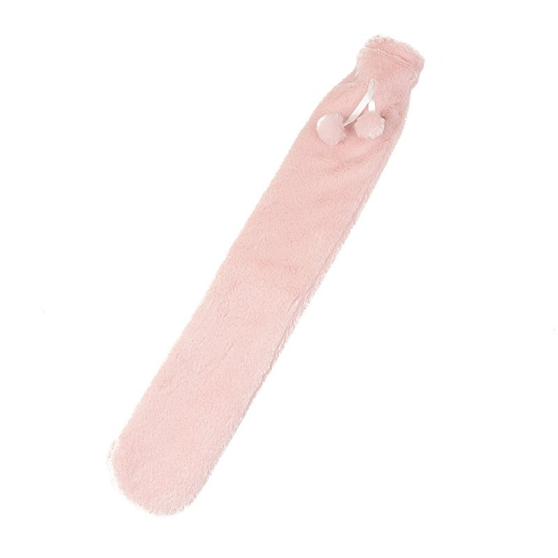 (2000ml) 73cm Lange Wärmeflasche Flauschige Bettflasche mit Plüsch Bezug - Rosa