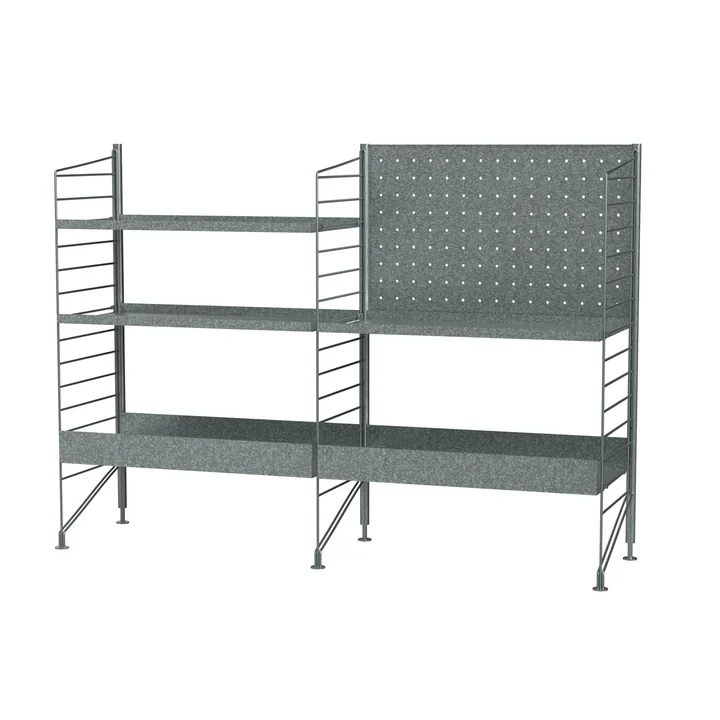 String - System Outdoor Standregal 116 x 85 x 60 cm, galvanisiert