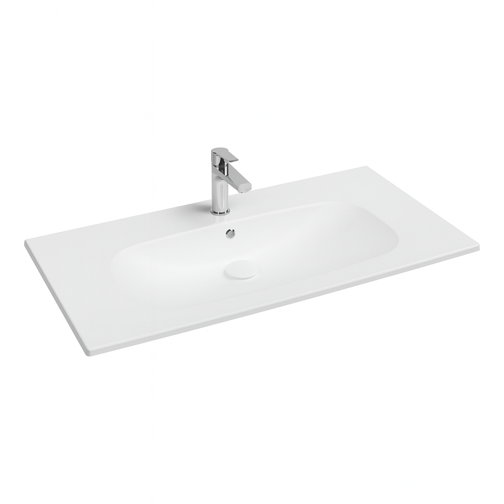 Isvea Infinity wastafel 100x50cm wit mat