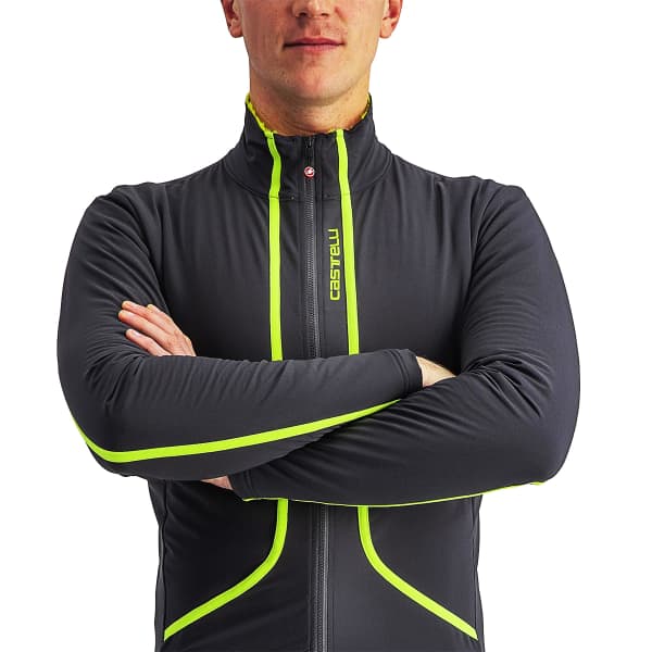 Veste vélo CASTELLI FLIGHT JKT AIR DARK GRAY/ELECTRIC LIME