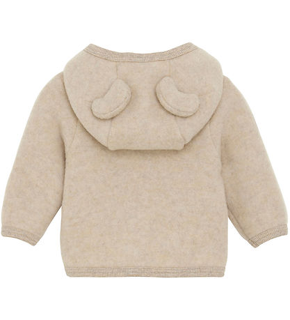 Huttelihut Cardigan - Wollfleece - Camel Melange m. Ohren