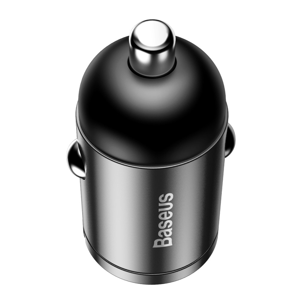 Mini Aluminium 30W (5A) Universal USB Auto KFZ Ladegerät mit Quick Charge 4.0 - Grau