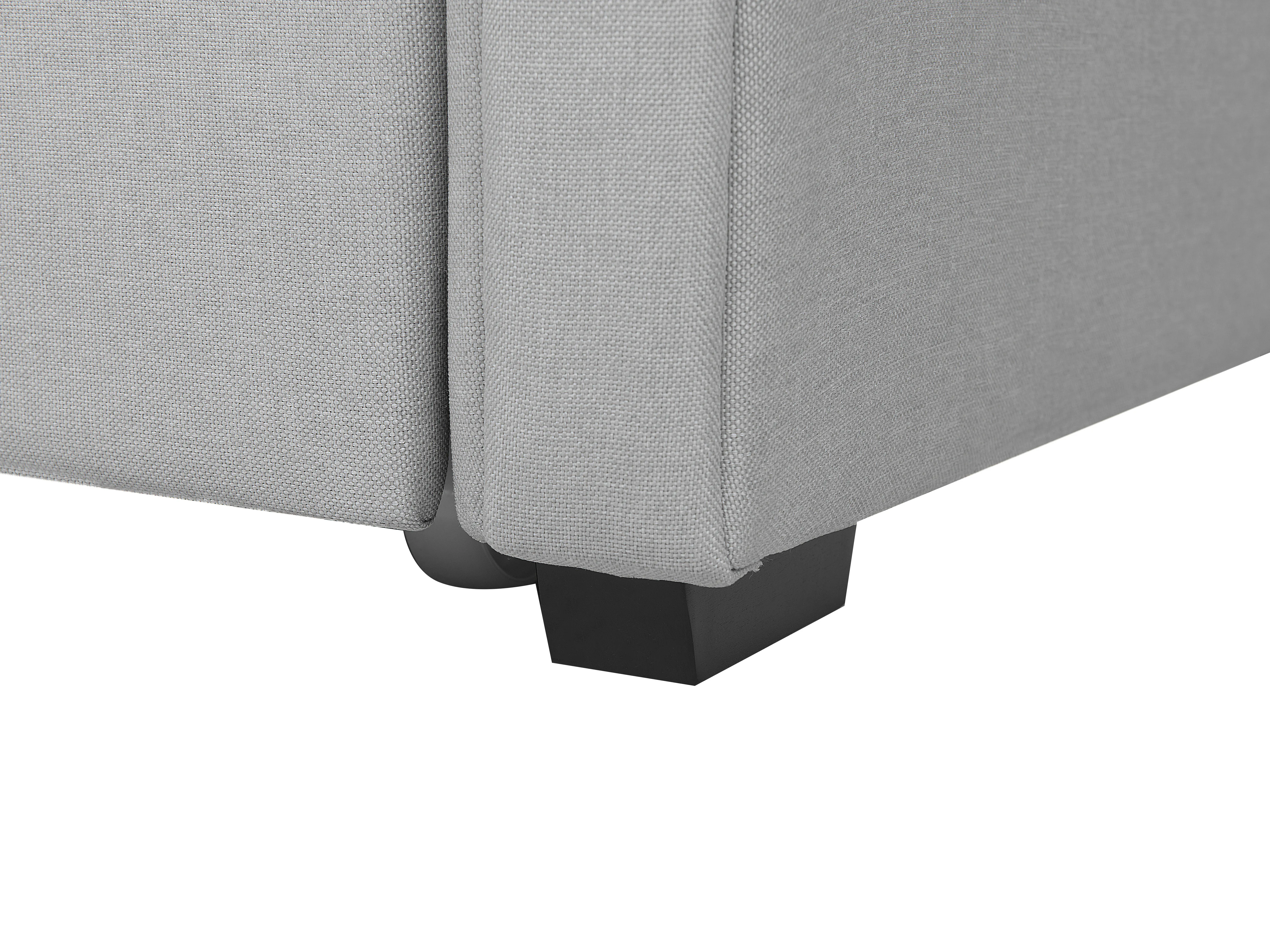 Onderschuifbed Stof LIBOURNE 90 x 200 cm Lichtgrijs