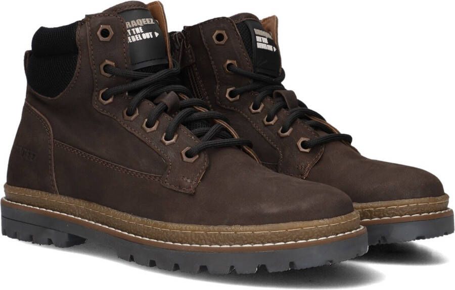 Braqeez 425920-517 Jongens Veterboots Bruin Leer Veters