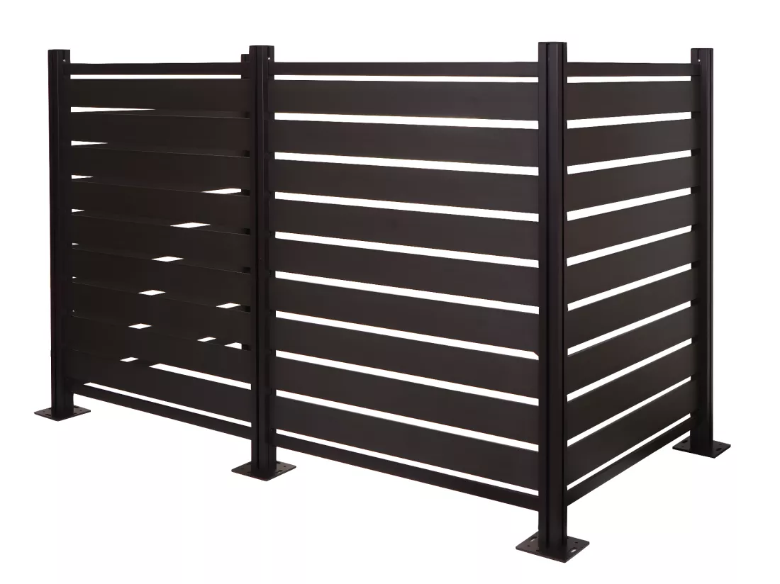 Clôture pour poubelles en aluminium MCW-K57, anthracite