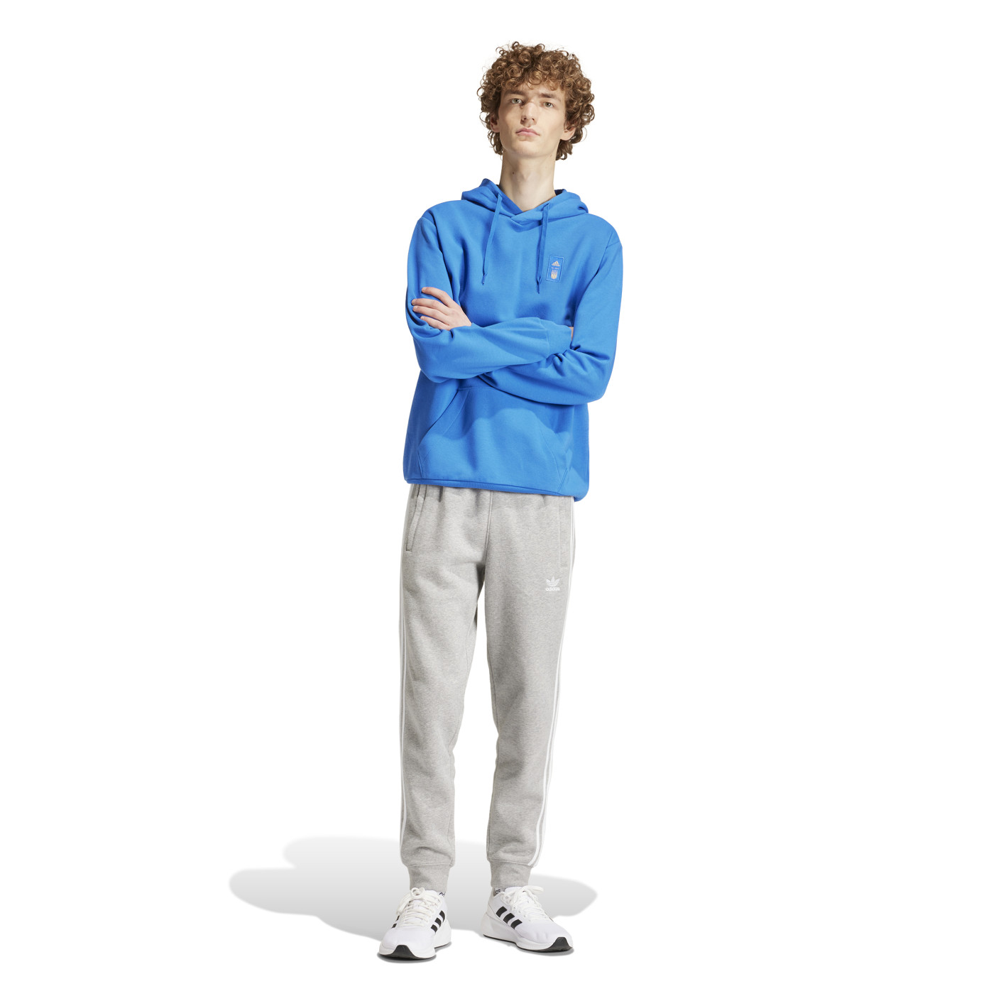 Adidas Italië DNA Hoodie 2024-2026 Blauw Goud