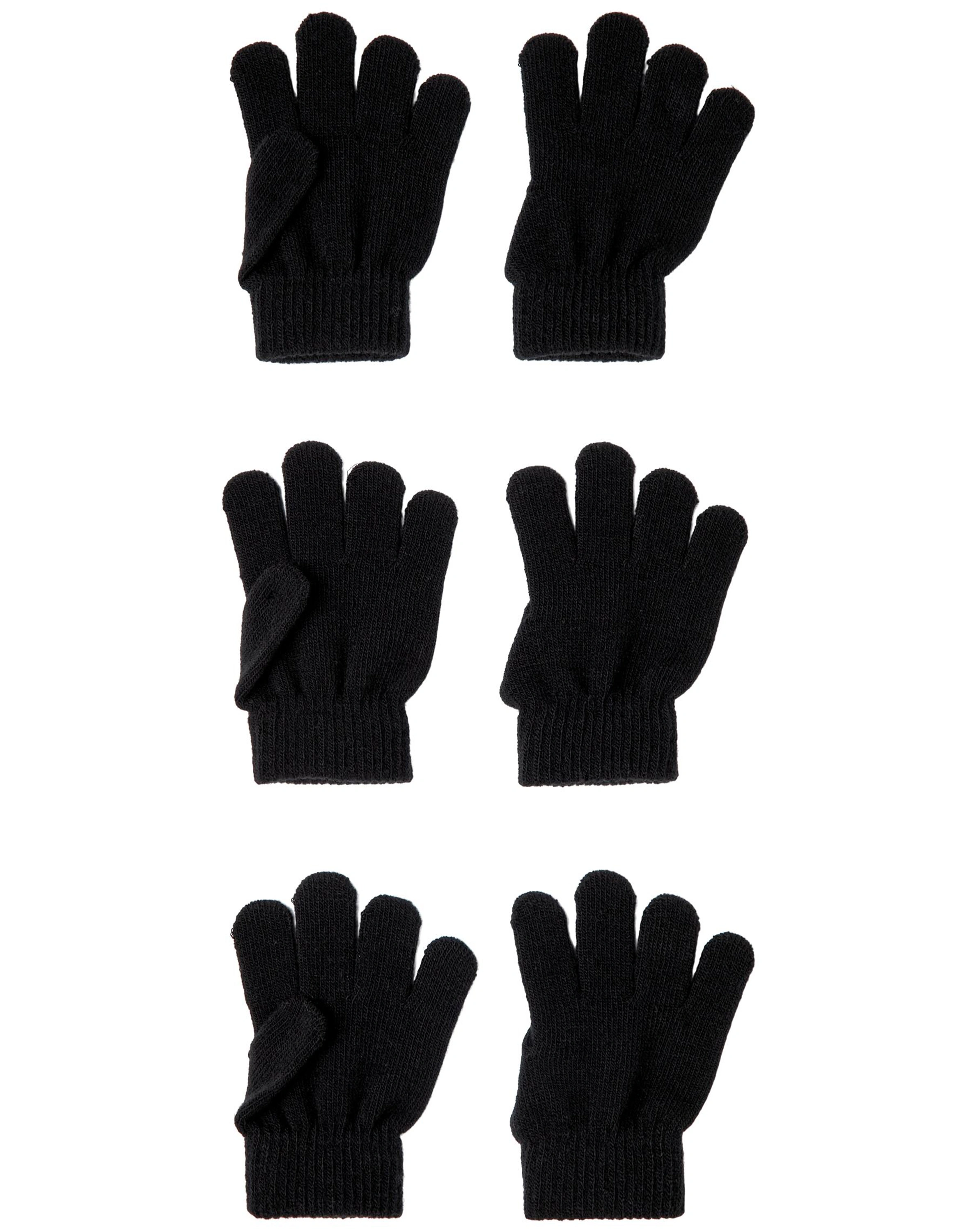 Fingerhandschuhe NKNMAGIC 3er Pack in black