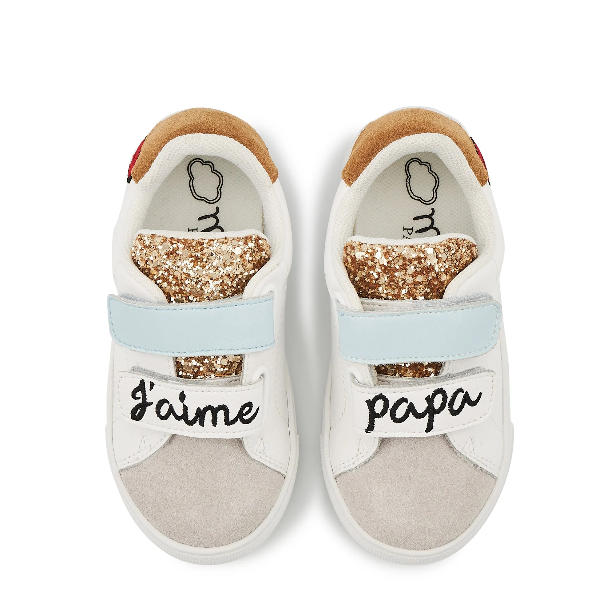 MINI EDITH J'AIME PAPA - Sneakers en cuir | Blanc