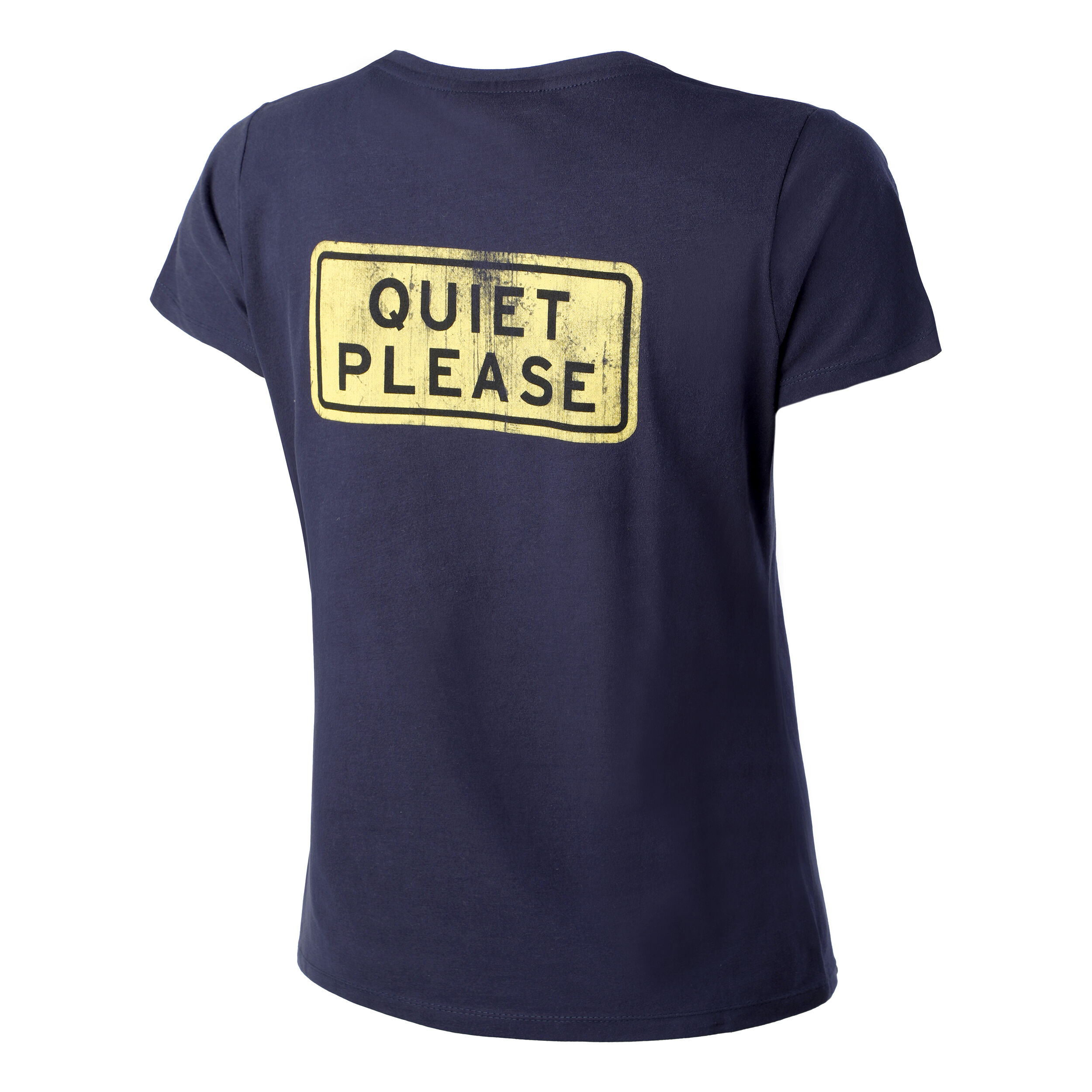 Quiet Please Australia Road Sign T-shirt Femmes - Bleu Foncé , Jaune