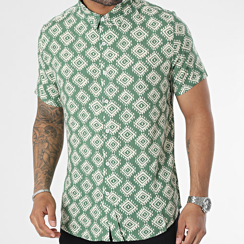 Chemise Manches Courtes Vert