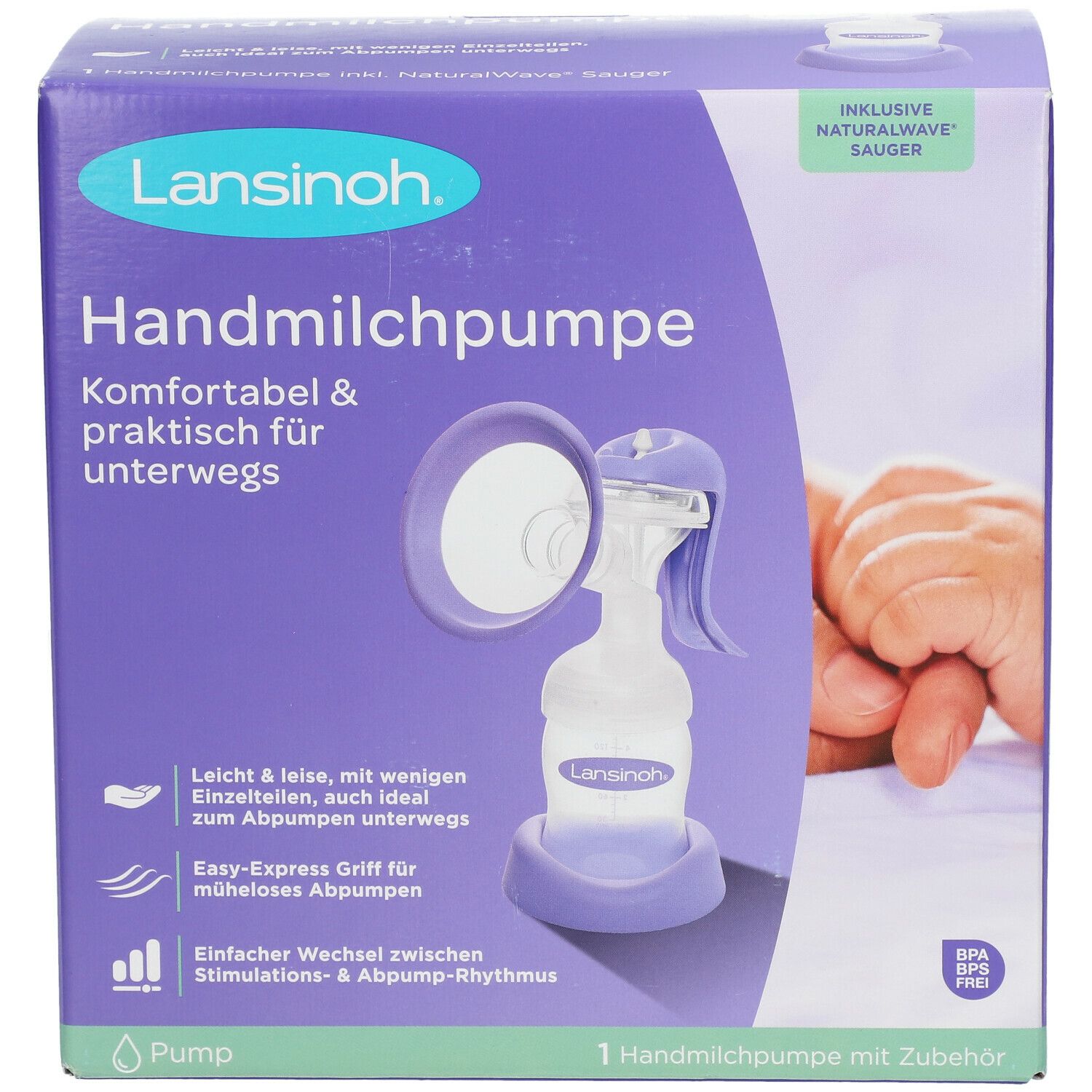 Lansinoh® Handmilchpumpe Weithals