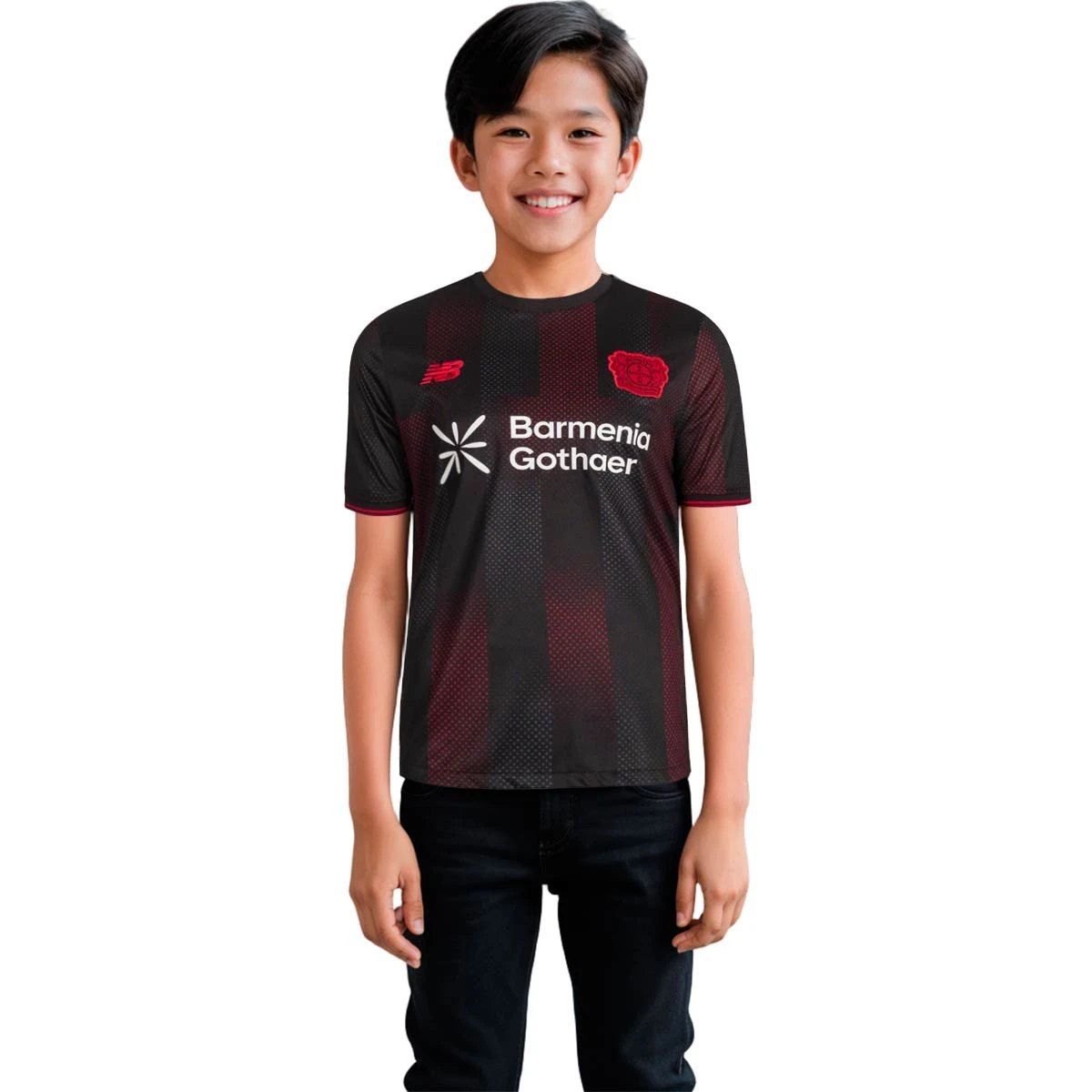 Camisola New Balance Bayern Leverkusen Primeiro Equipamento 2025-2026 Criança