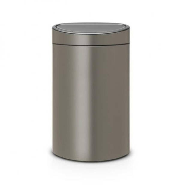 Brabantia Touch Bin afvalemmer 10 + 23 liter met 2 kunststof binnenemmers - Platinum