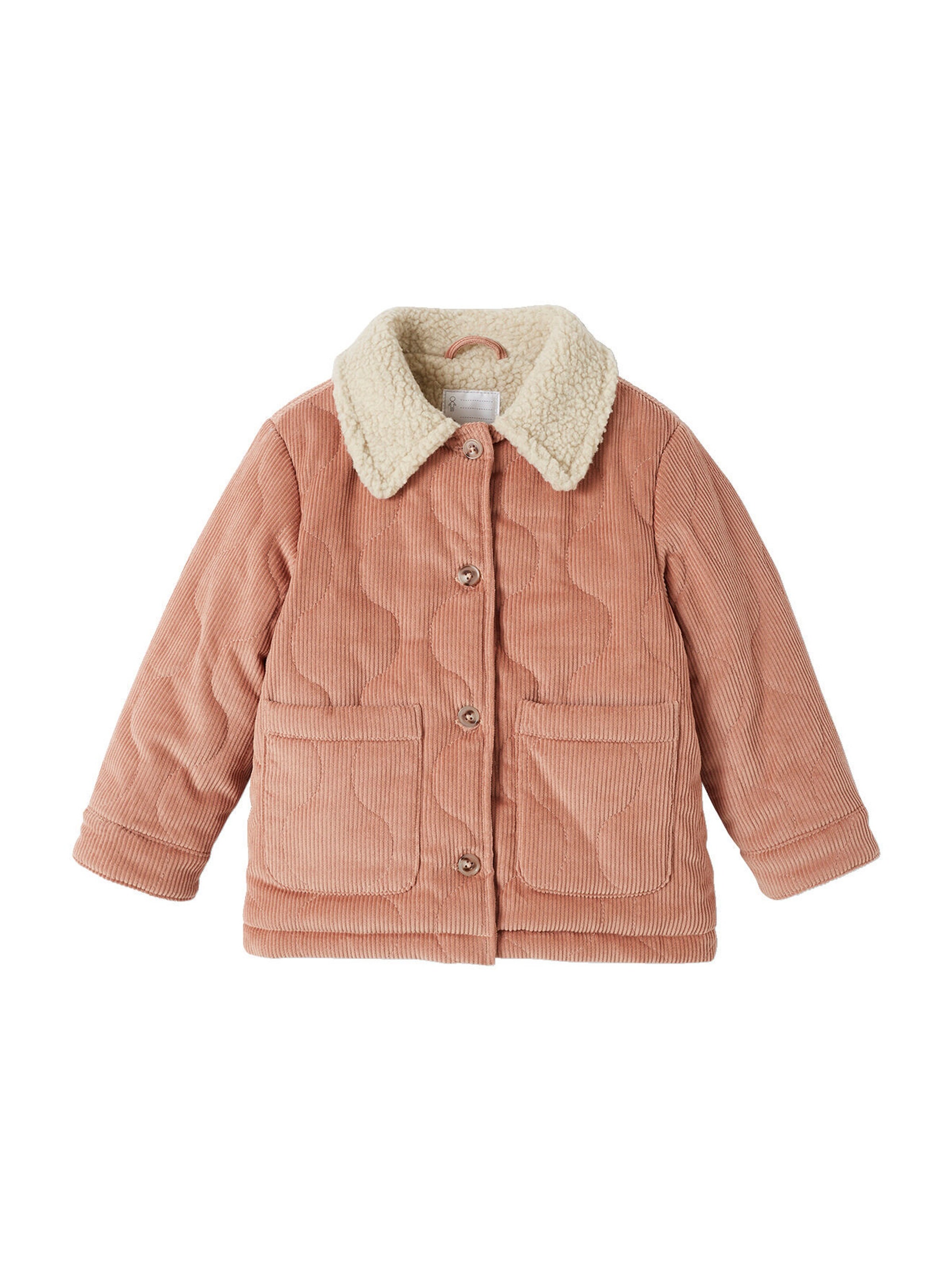 Vertbaudet Mädchen Cordjacke mit Fleecefutter blush