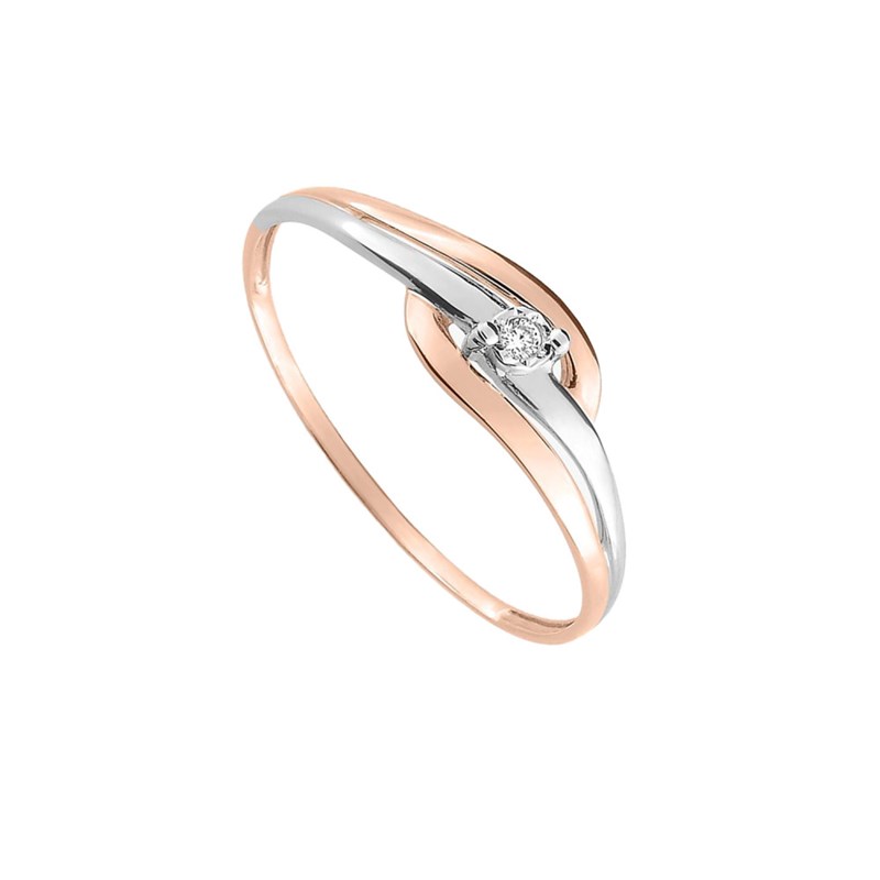 Bague Femme - Or 9 Carats - Diamant 0,01 Carats