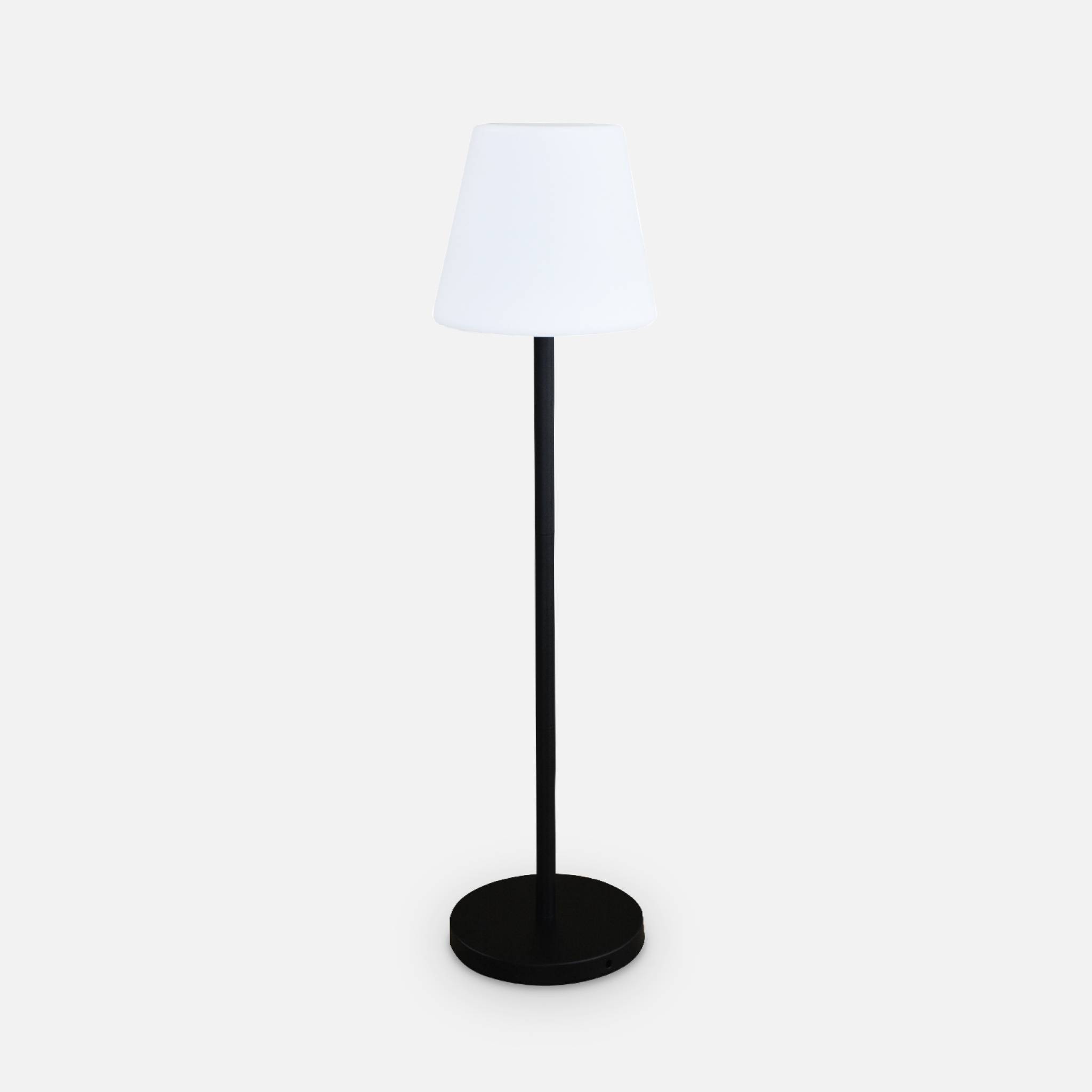 Lampadaire extérieur 100 cm lampada l led hybride . Lampe multicolore sur pied. Luminaire design à batterie. Solaire. Télécommandé