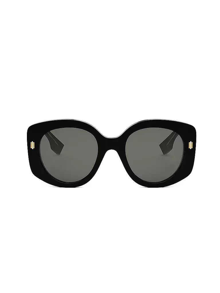 FENDI FENDI Roma schwarze runde Sonnenbrille schwarz