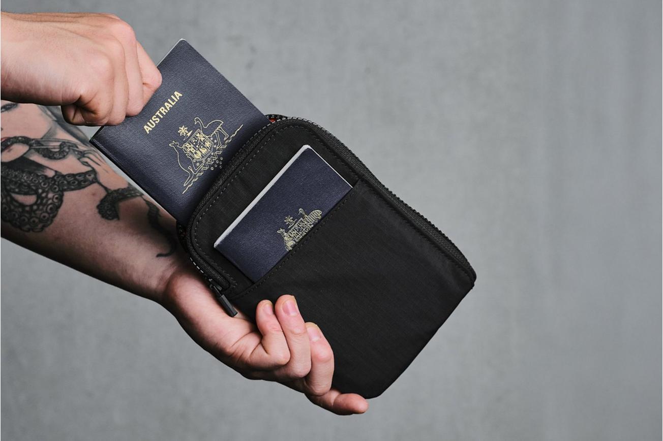 Alpaka Gear Zip Travel Wallet AD010590118 Black, Axoflux 210D, reisportemonnee
