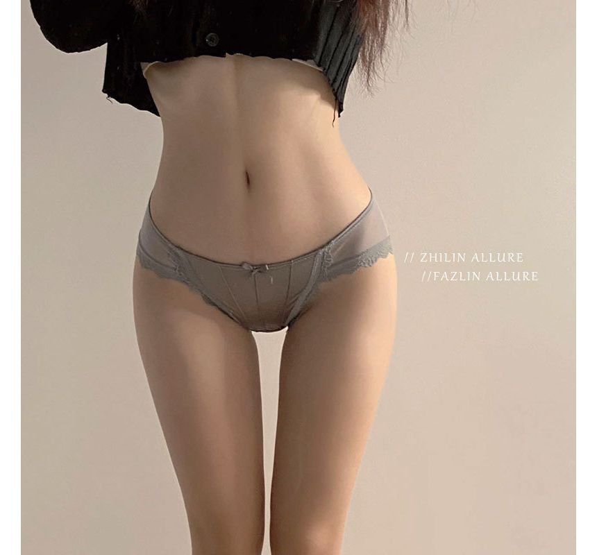 Candyiry - Mesh panty met kanten rand