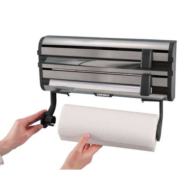 Leifheit rollenhouder Parat Royal - zwart rvs