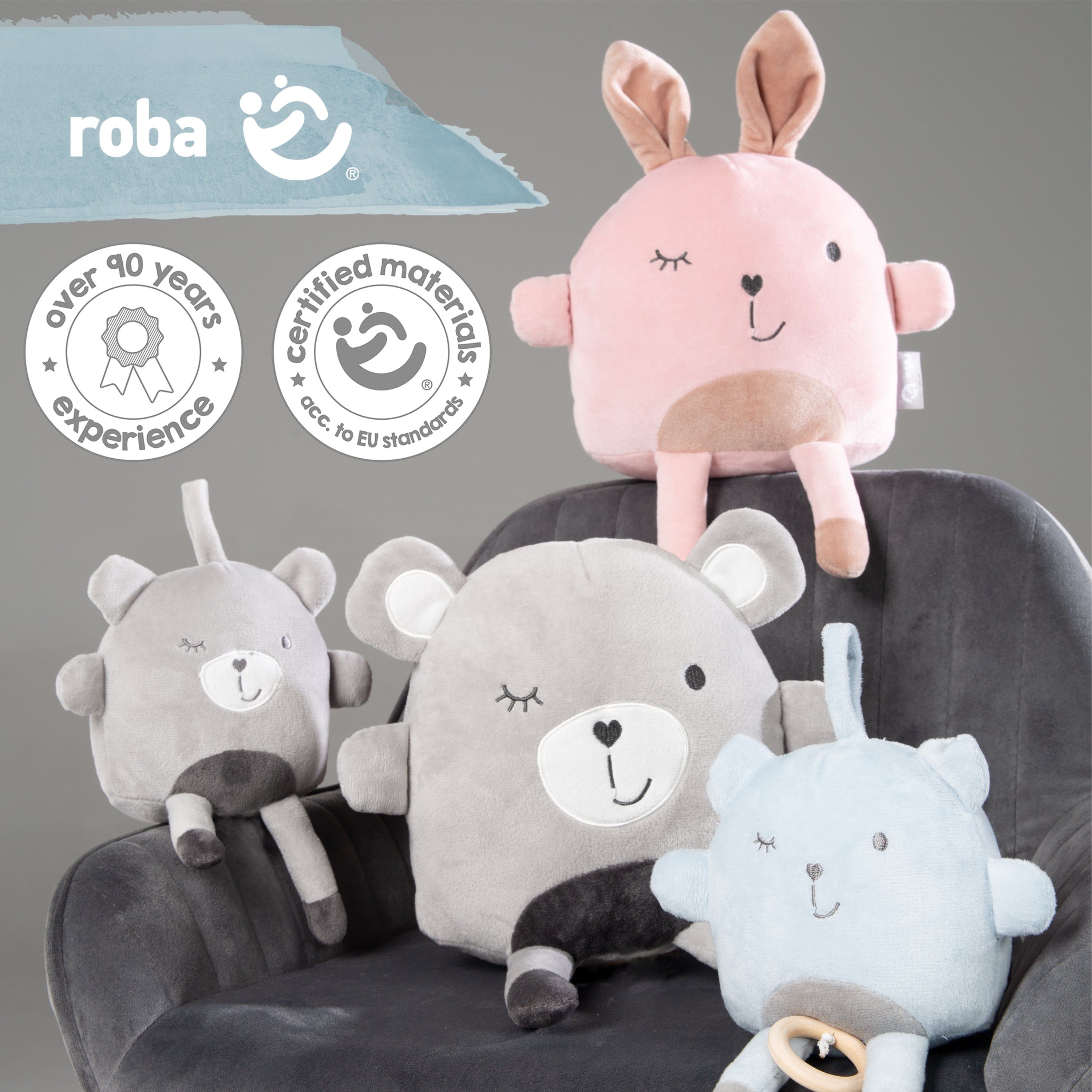 Kuschelkissen Lil Cuties, Kuscheltier Sammy mit Freundschaftskarte
