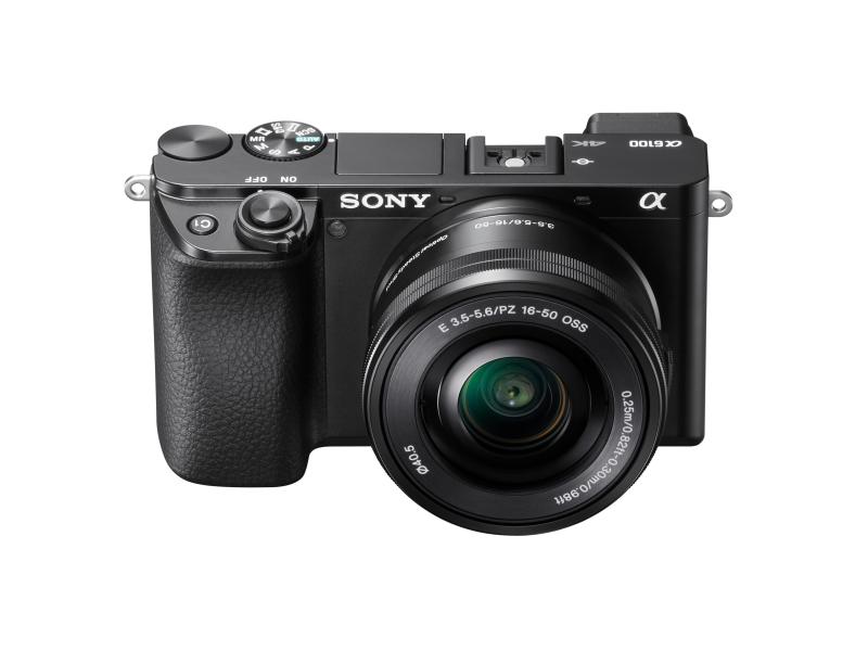 Sony Fotokamera Alpha 6100 Kit 16-50 / 55-210 APS-C-Kamera mit durchgehendem High-Speed-Tracking