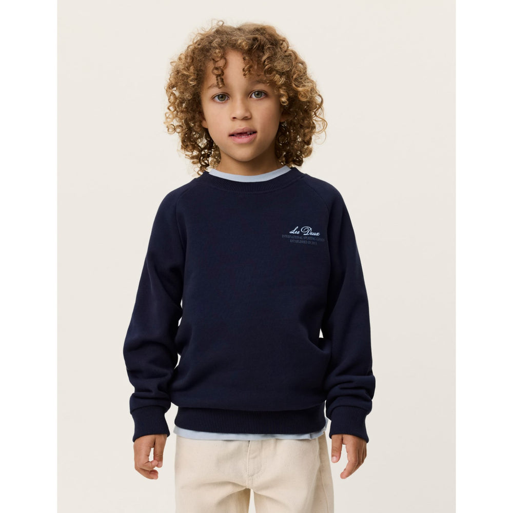 Køb Les Deux Kids Dark Navy Globe Sweatshirt
