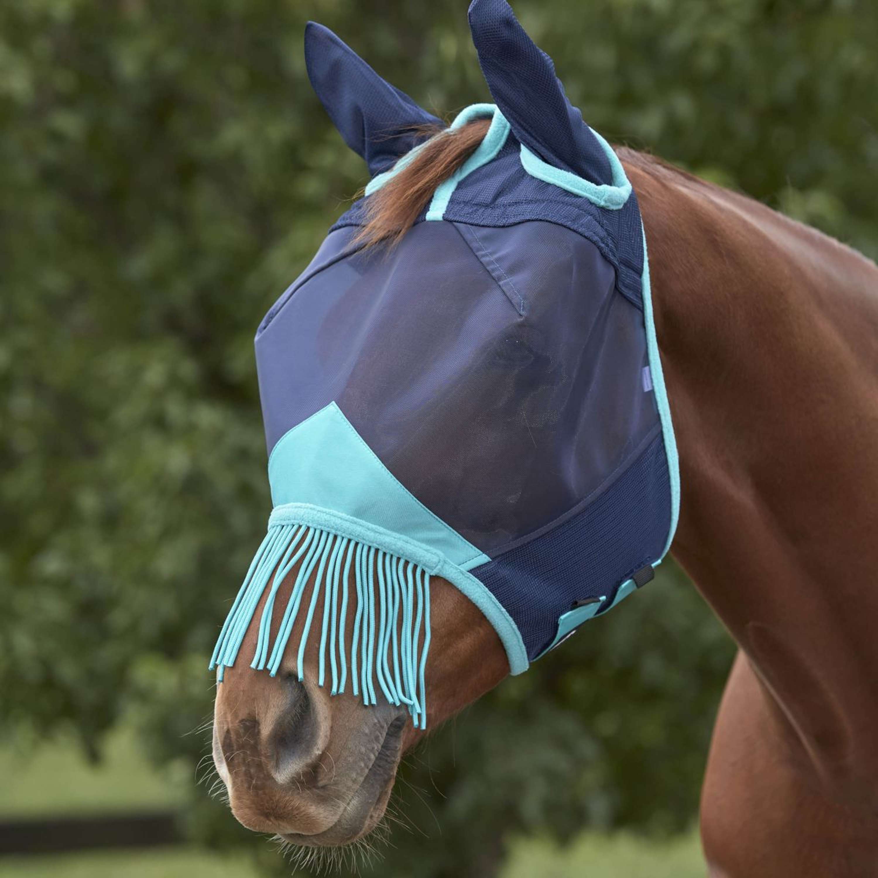 WeatherBeeta Vliegenmasker ComFiTec Deluxe Fine Mesh met Oren en Franj