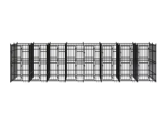 Chenil cage enclos pac noire 768 x 192 x 200 cm 02_0041792