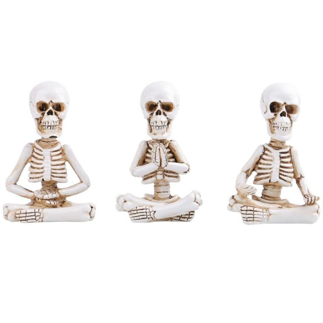 3 STK Halloween Uhyggelig Horror Ornament Skræmmende dekoration Skeletfigurer