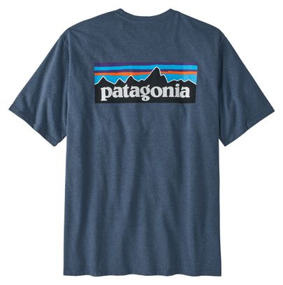 T-Shirt Patagonia P-6 Logo Responsibili-Tee Bleu