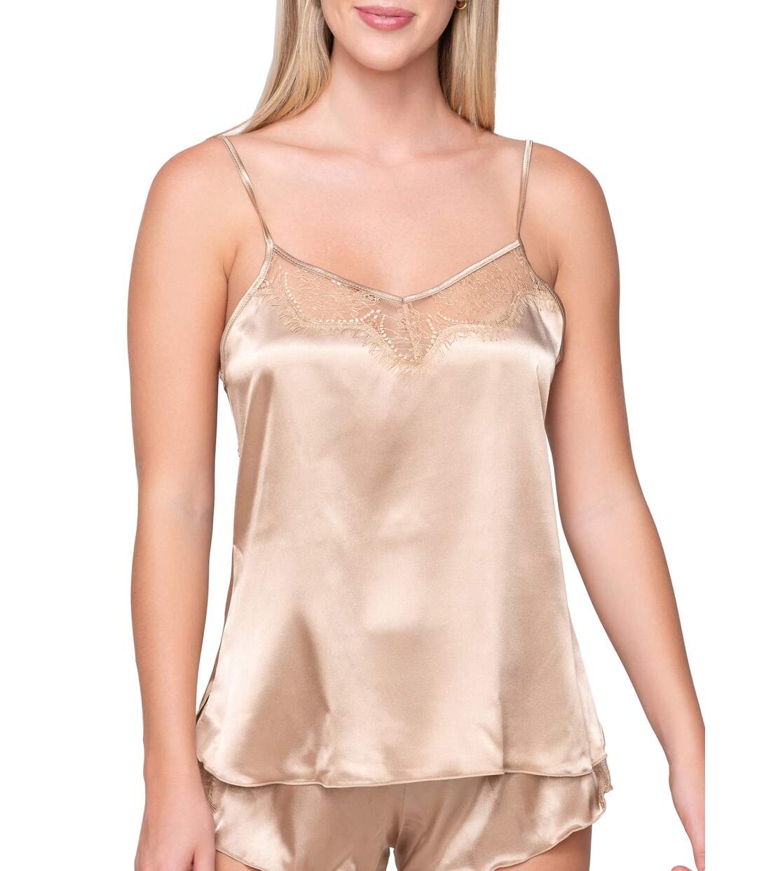 Top caraco fines bretelles Prestige Satin Luna Splendida