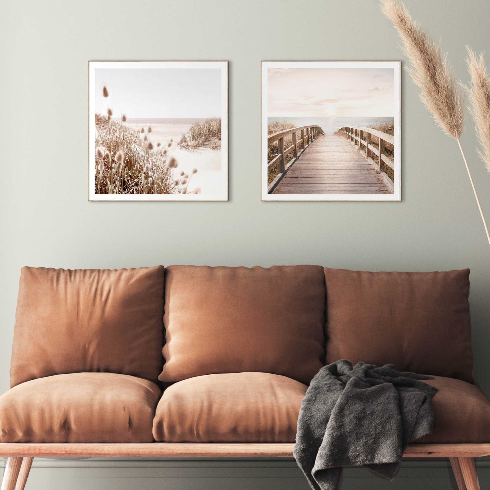 Reinders - Beach Walk - Schilderijen set 2x 50x50cm Hout
