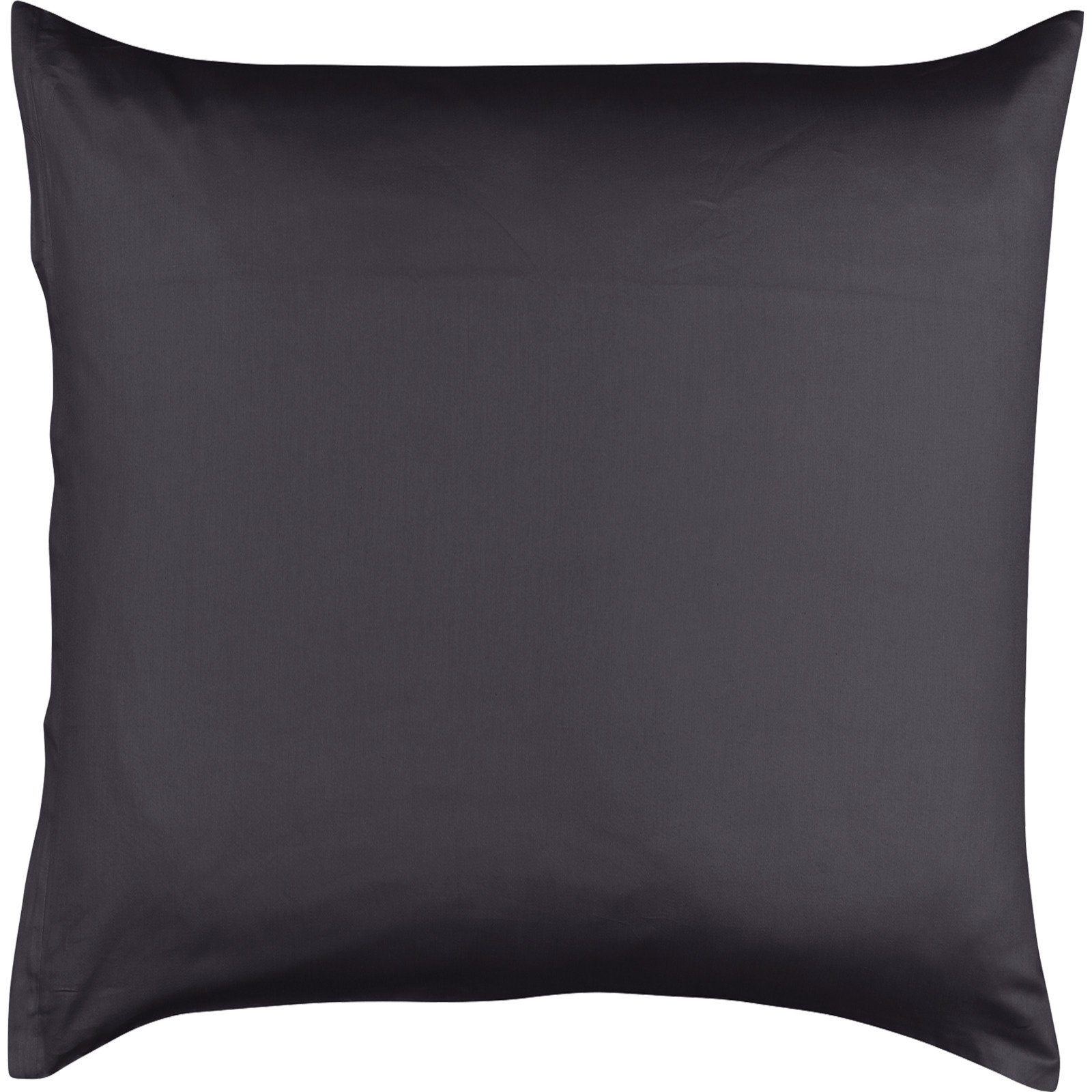 Bettwäsche Satin unifarben 65x65 Kissenbezug, anthrazit