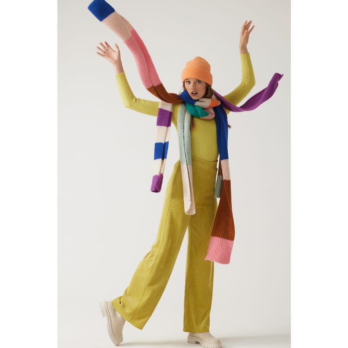 Veritas-Gestreepte sjaal colour block