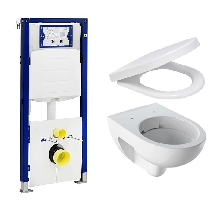 Geberit UP320 toiletset met Geberit Renova Rimfree toilet en softclose zitting