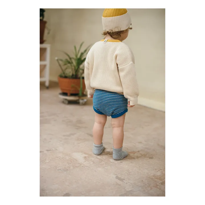 Bayiri Bloomer Maille Coton Bio Rayé Snail | Bleu