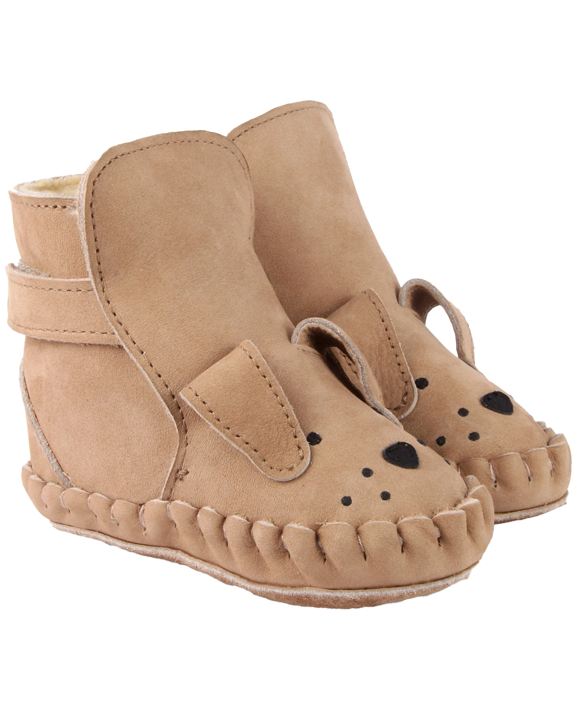 Krabbelschuhe KAPI CLASSIC - DOG gefüttert in truffle