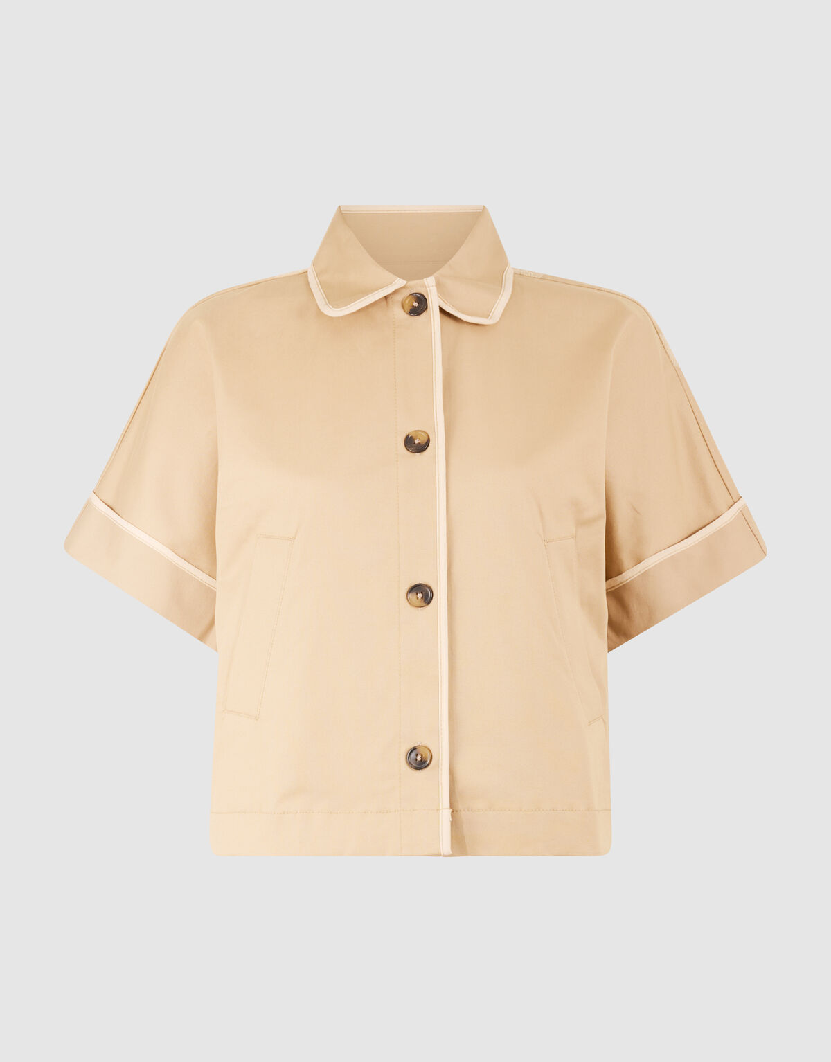 Short Sleeve Embroidery Jack Zand