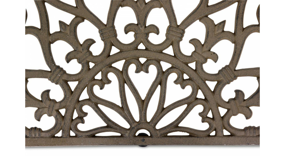 Paillasson demi lune fonte marron 62x2x33cm