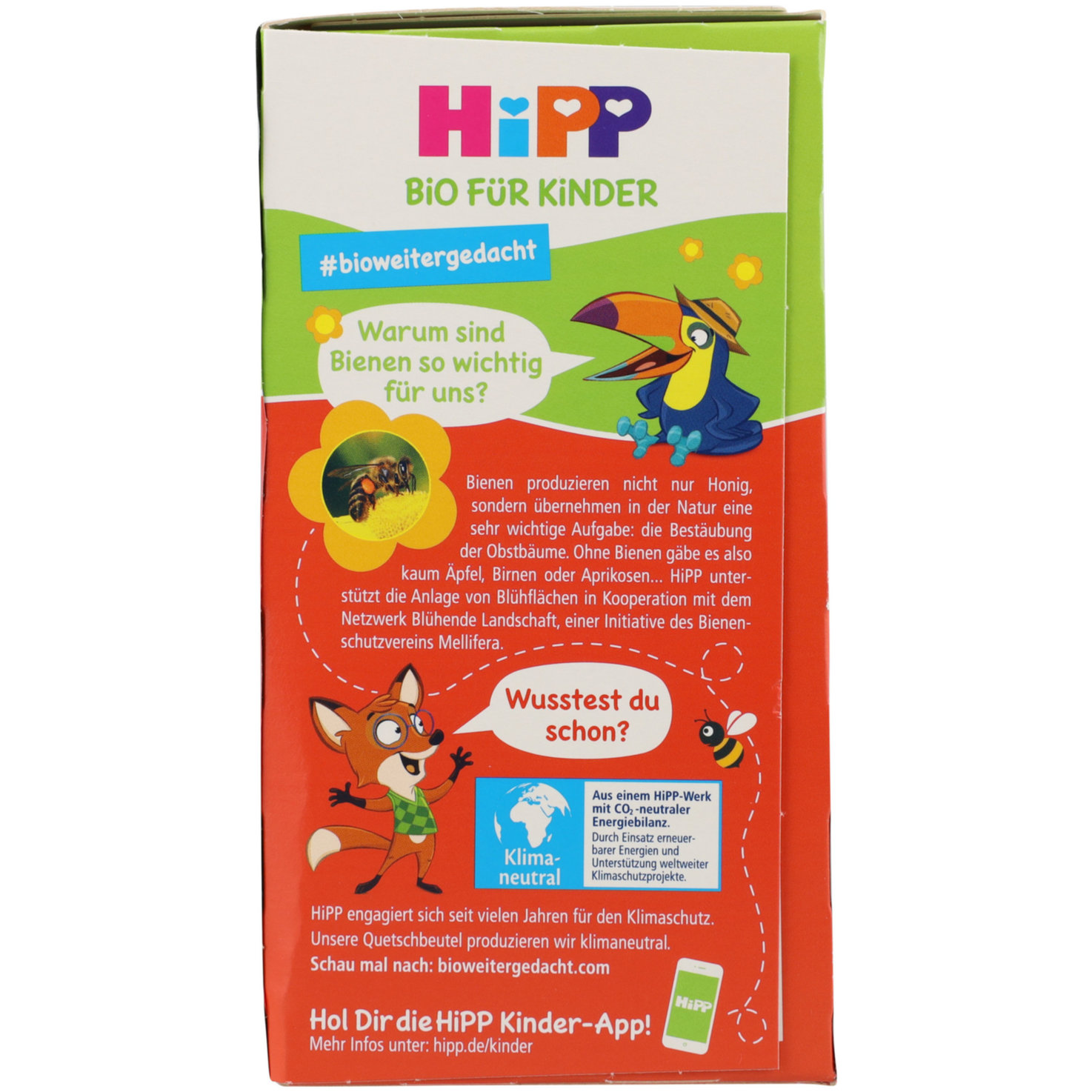 Hipp Erdbeere in Apfel-Theo Tukan 4x100g 12+ Monate