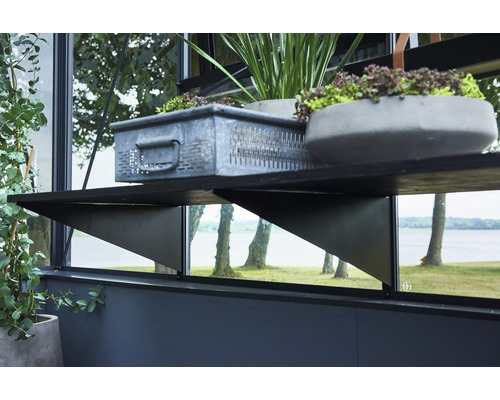 Plankdrager JULIANA 50 cm 3 stuks zwart