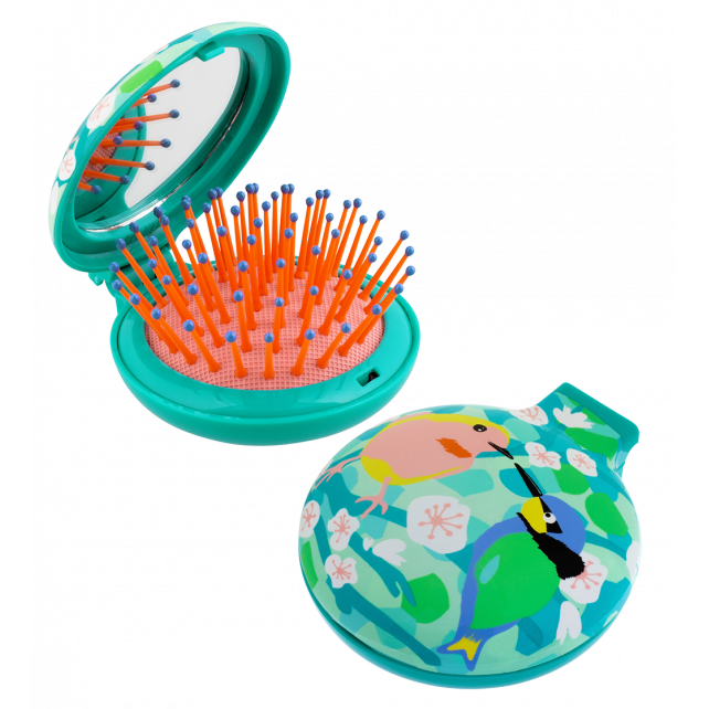 Brosse à cheveux avec miroir - Lady Retro