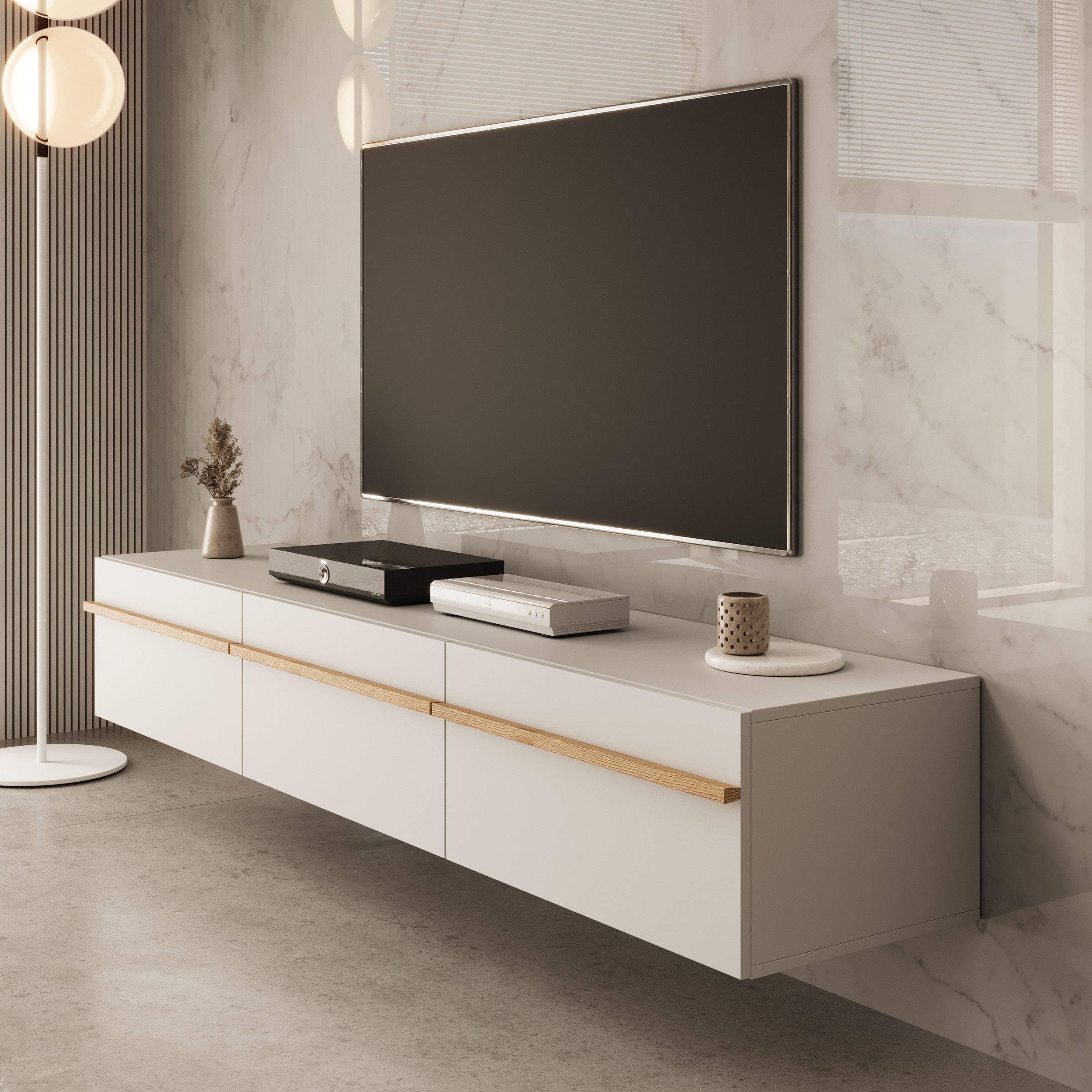 Meubella - TV-Meubel Arda - Beige - 192 cm