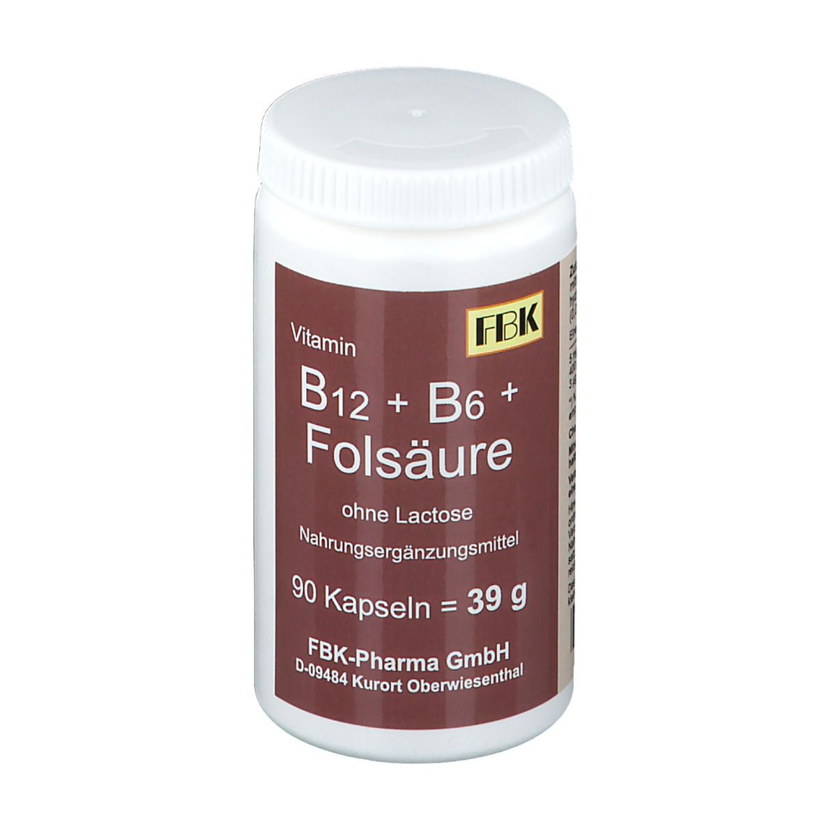 Vitamin B12 + B6 + Folsäure ohne Lactose