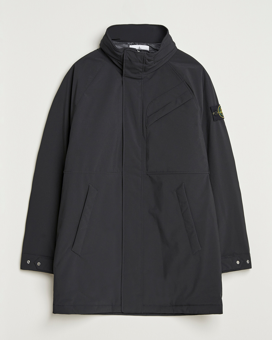 Stone Island Soft Shell Waterproof Coat Black