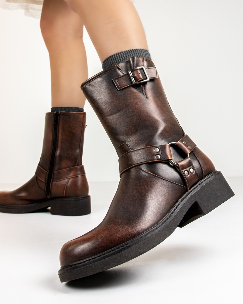 Claudia Ghizzani Bikerboots  - bruin