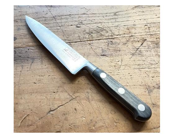 Cuisine 15 cm - Bois noir - rivets inox Couteaux de cuisine professionnel