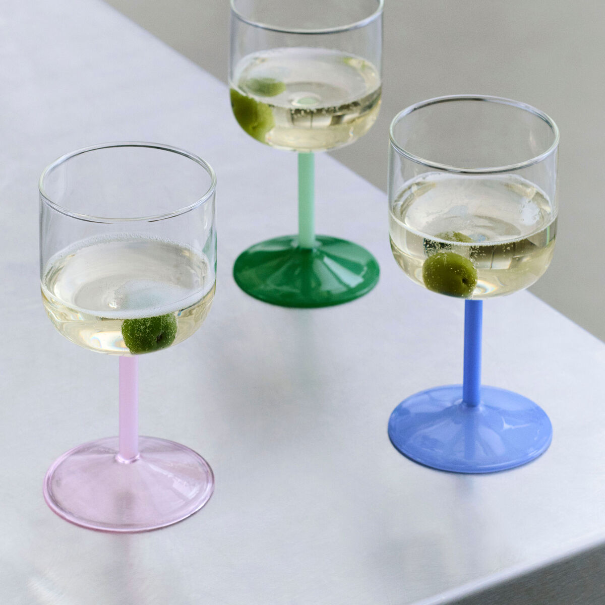 Hay Tint Vinglass Klar Jade L-Rosa L-Rosa 2stk