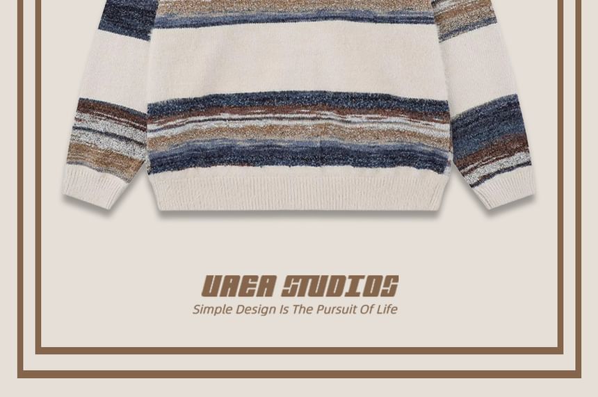 Chuoku - V-hals gemêleerde cardigan met knoopjes